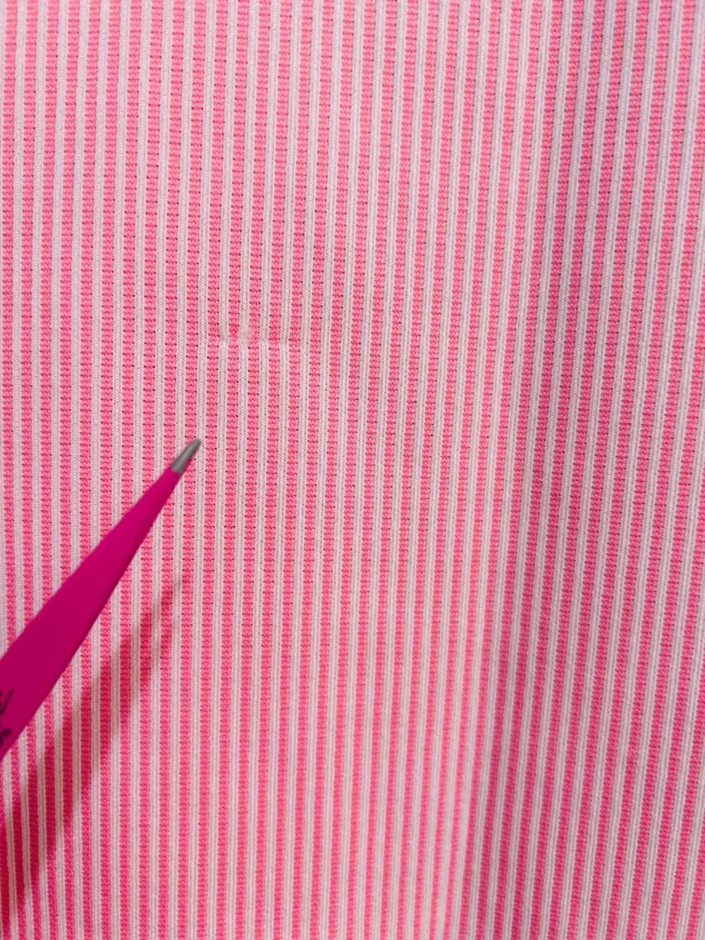 Vintage 70s Booth Bay Pink Striped Knit Cardigan Short Sleeve Pockets Cottage M